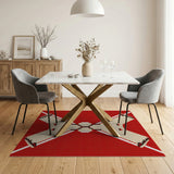 Bold Red Cross Southwestern Area Rug