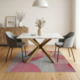 Abstract Pink Organic Shapes Area Rug