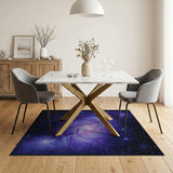 Purple Cosmic Galaxy Spiral Area Rug