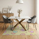 Whimsical Cartoon Hearts Area Rug