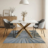 Geometric Modern Radiant Sunburst Geometric Area Rug