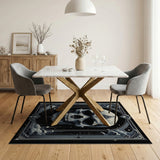 Mystical Grey Skull Oracle Area Rug