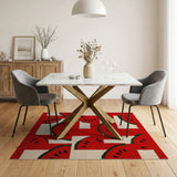 Watermelon Patchwork Area Rug