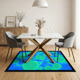 Luminous Green Mushroom Area Rug