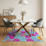 Playful Easter Egg Scatter Area Rug
