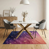 Starry Glitter Galaxy Area Rug