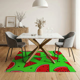 Vibrant Watermelon Slice Fruit Pattern Area Rug