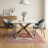 Traditional Persian Red Persian Floral Medallion Rug