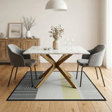 Modern Barcode Stripe Area Rug