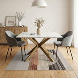 Striped Sun Abstract Area Rug
