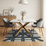 Grey Timber Lattice Area Rug
