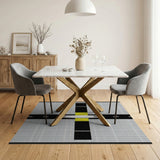 Bold Yellow Truck Highway Area Rug