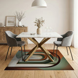 Arched Corridor Geometric Area Rug