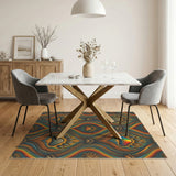 Rainbow Paw Print Heritage Area Rug