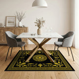 Ornate Gold Sunflower Area Rug
