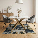 Aerial Rustic Cabins Village Area Rug