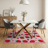 Playful Strawberry Scatter Area Rug