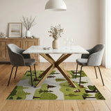 Whimsical Woodland Animals Kids Area Rug