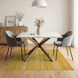 Yellow Horizontal Stripe Area Rug