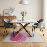 Pink Dreamy Layered Pink Clouds Area Rug