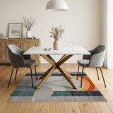 Rainbow Arch Geometric Modern Area Rug