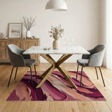 Sweeping Pink Peach Abstract Area Rug
