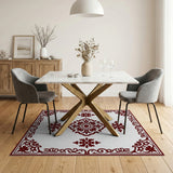 Traditional Persian Red Ornate Red Medallion Persian Area Rug