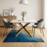 Abstract Sunset Wave Area Rug