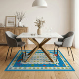 Vibrant ABC Ocean Alphabet Kids Area Rug