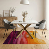 Vibrant Ombre Sunset Horizon Area Rug