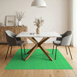 Green Gingham Green Gingham Checkered Area Rug