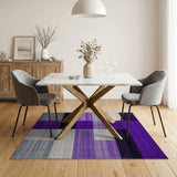 Purple Purple Geometric Block Modern Area Rug