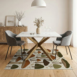 Boho Chic Whimsical Mushroom Forest Area Rug