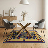 Southwestern Geometric Maze Area Rug
