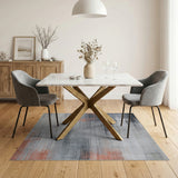 Grey Distressed Grey Abstract Area Rug