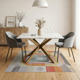Multi-color and Patterns Geometric Modern Abstract Geometric Multi-Color Area Rug