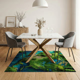 Lush North America Landscape Area Rug