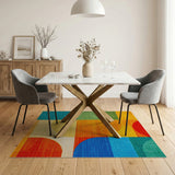 Vibrant Multi-color and Patterns Vibrant Multi-Color Geometric Area Rug