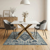Heritage Tribal Blue Teal Heritage Tribal Area Rug