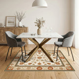 Beige Vintage Floral Area Rug