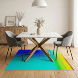 Multi-color and Patterns Rainbow Halftone Gradient Area Rug