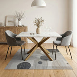 Geometric Modern Modern Geometric Abstract Grey Area Rug