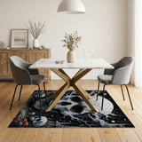 Mystical Cracked Skull Grove Area Rug