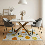 Whimsical Smiling Fruits Area Rug