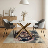 Mystic Moon Phases Mandala Area Rug