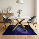 Purple Spiral Galaxy Nebula Area Rug