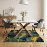 Kids Yellow Brachiosaurus Dino Jungle Rug