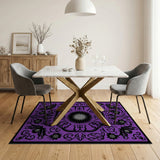 Purple Intricate Floral Medallion Area Rug