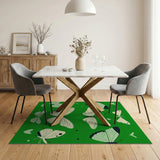 Whimsical Green Butterfly Area Rug