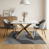 Grey Grey Swirl Abstract Area Rug